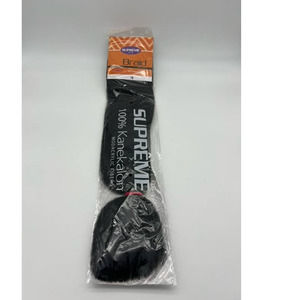 New Supreme Hair 100% Kanekalon Fiber Jumbo Braid #1B